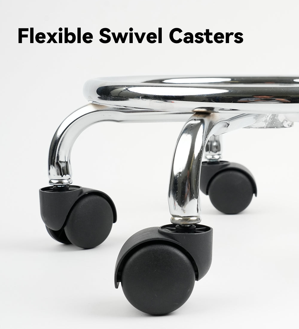 Adjustable Tattoo Stool with Wheels, Hydraulic Rolling Salon Chair, 360° Swivel Height Adjustable Stool for Tattoo Studio, Beauty Salon, Spa & Medical Use