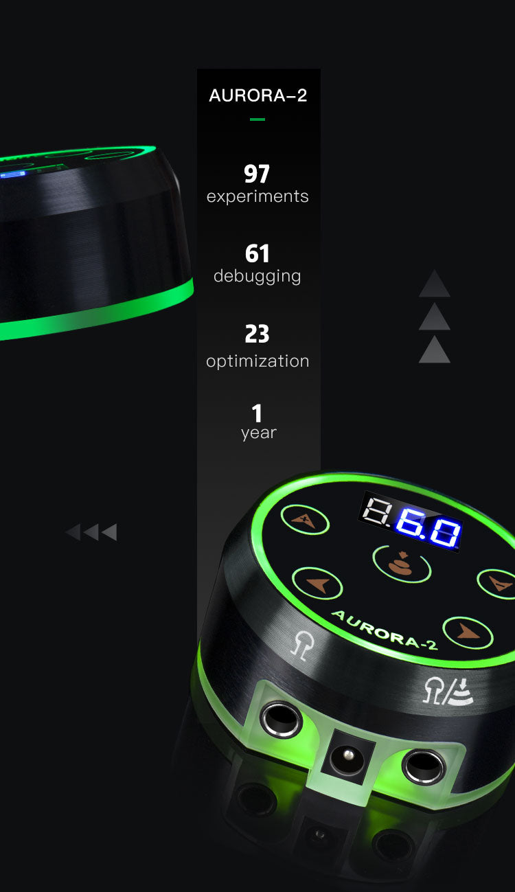 Napájecí zdroj attoo Power Aurora-2 s adaptérem pro spirálky a rotační tetovací strojky, zástrčka EU