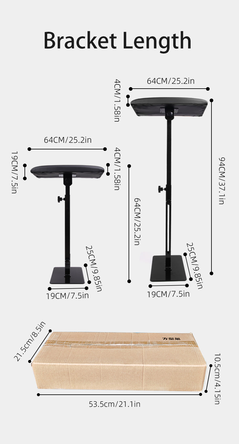 Adjustable Tattoo Armrest Stand, Height & Angle Adjustable Arm Leg Rest with Thick PU Cushion for Tattoo Studio, Beauty Salon & PMU