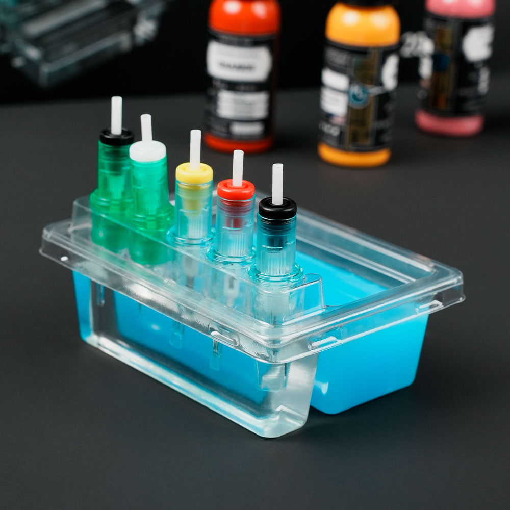 Rectangular Plastic Tattoo Needle Rinse Cup