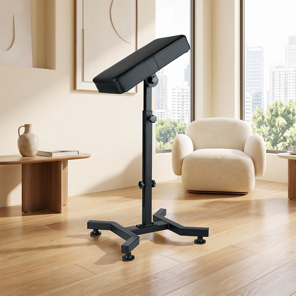 Tattoo Armrest Stand Adjustable Height and Angle, Professional Tattoo Arm Leg Rest with Thick PU Leather Cushion for Tattoo Artists, Studio & Salon