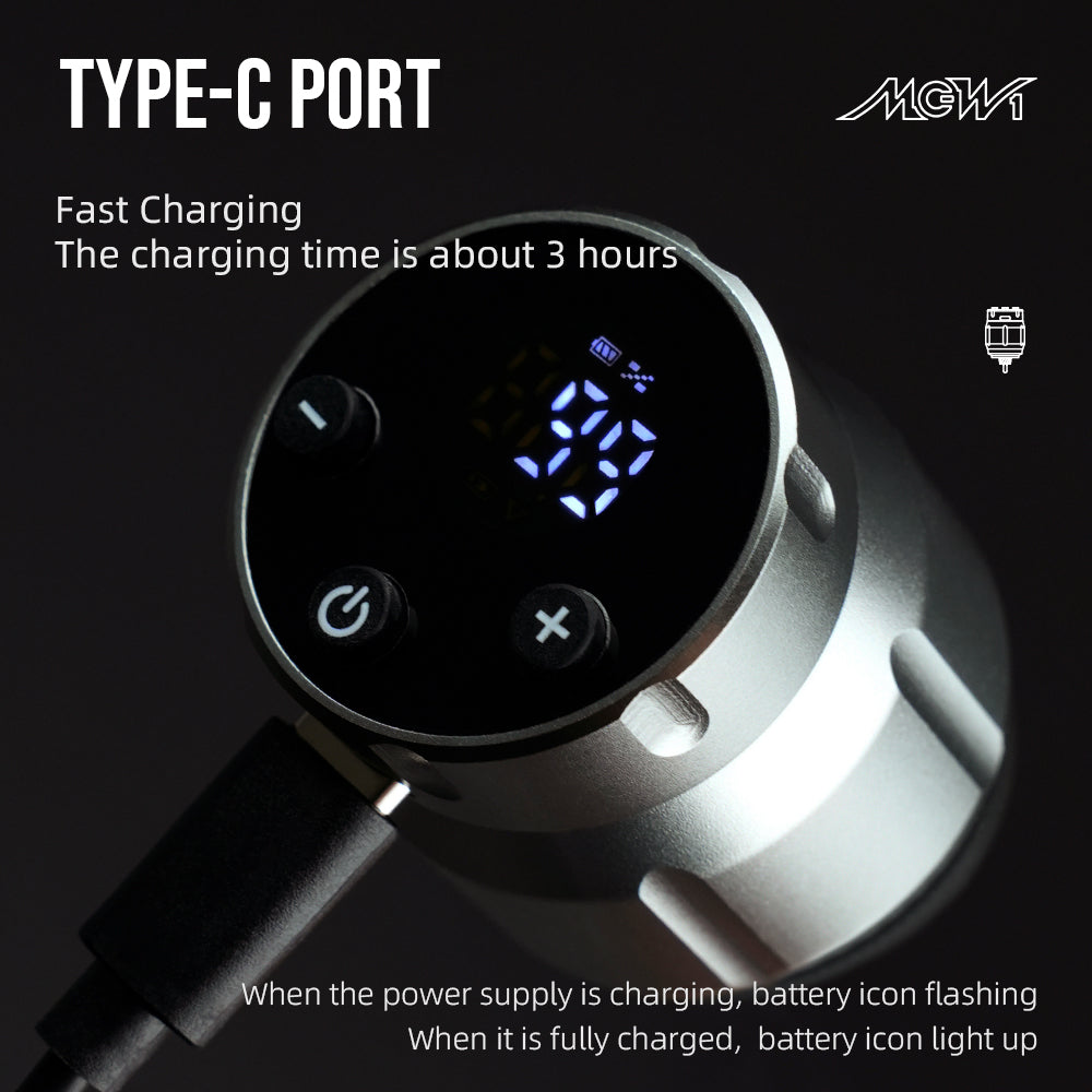 bezdrátový síťový zdroj tetování digitální displej baterie 1500 mAh akumulátor rotační stroj napájení bezdrátová baterie Fast Charge pro RCA rotační tetovací stroj Pen