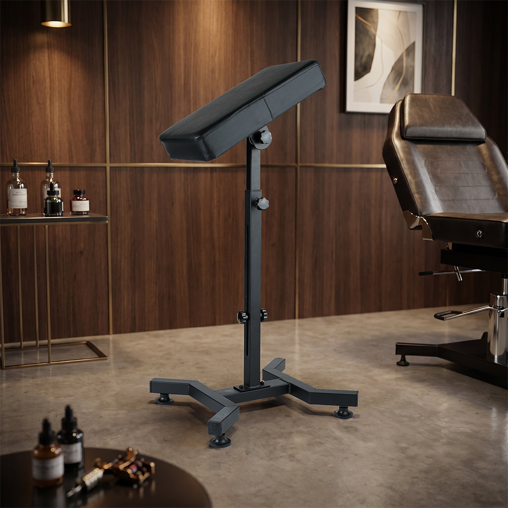 Tattoo Armrest Stand Adjustable Height and Angle, Professional Tattoo Arm Leg Rest with Thick PU Leather Cushion for Tattoo Artists, Studio & Salon