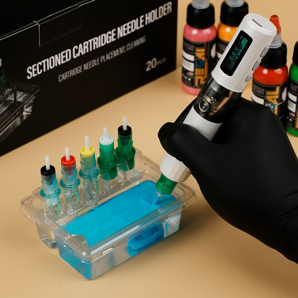 Rectangular Plastic Tattoo Needle Rinse Cup